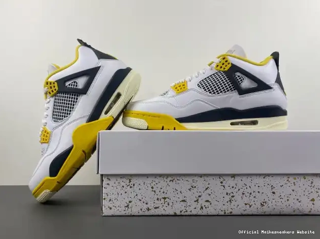 Official Maikesneakers Vivid WNNS 4 Jordan Air AQ9129-101 Sulfur 0329